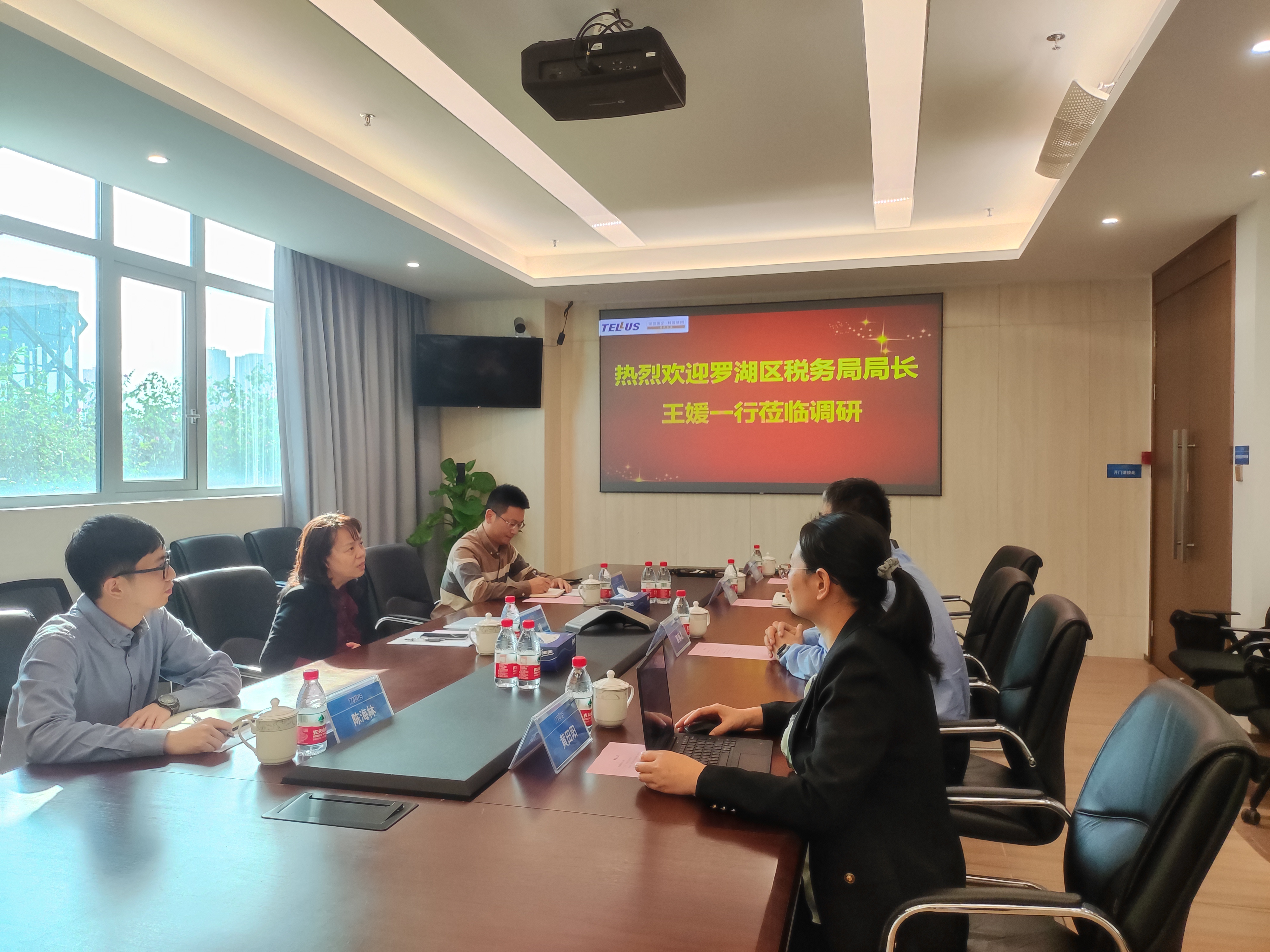 罗湖区税务局局长王媛一行调研特力集团